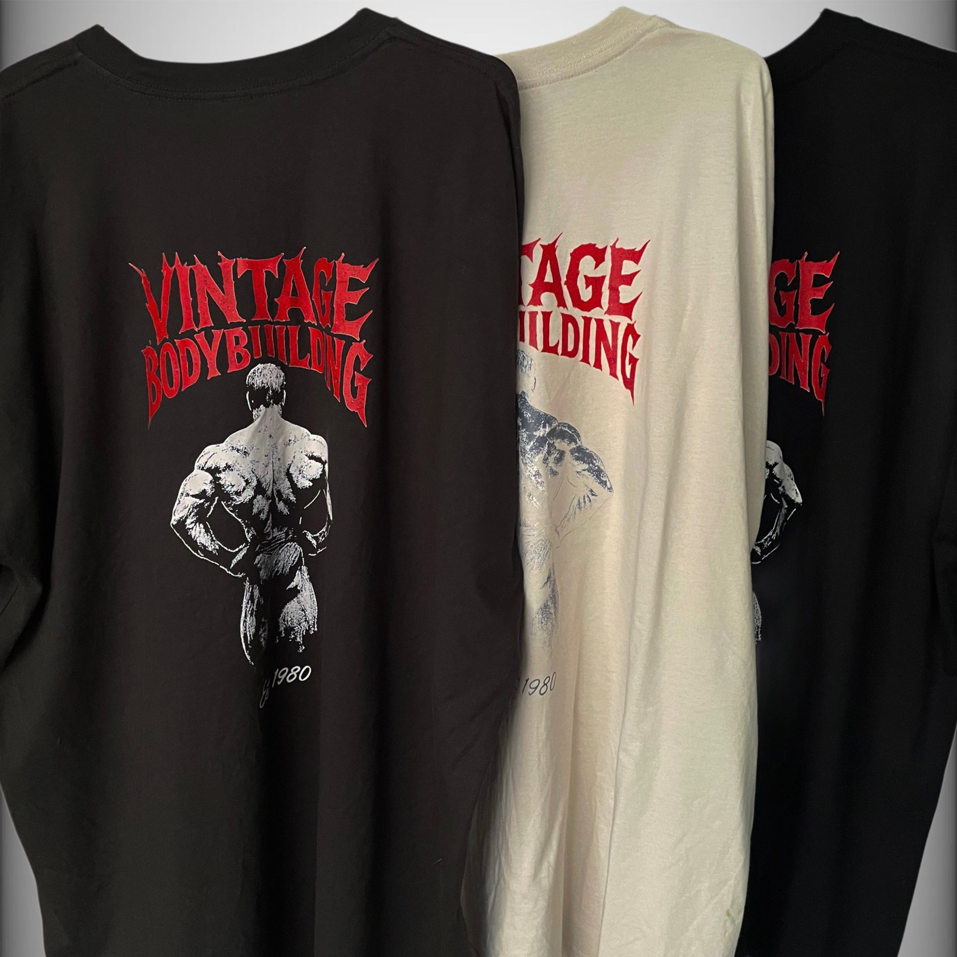 Oversized “Vintage Bodybuilding” Back print Tee