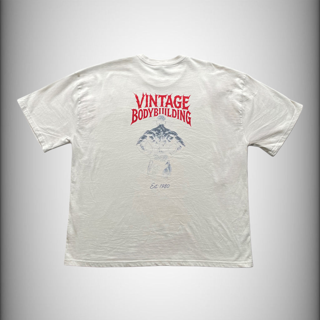 Oversized “Vintage Bodybuilding” Back print Tee
