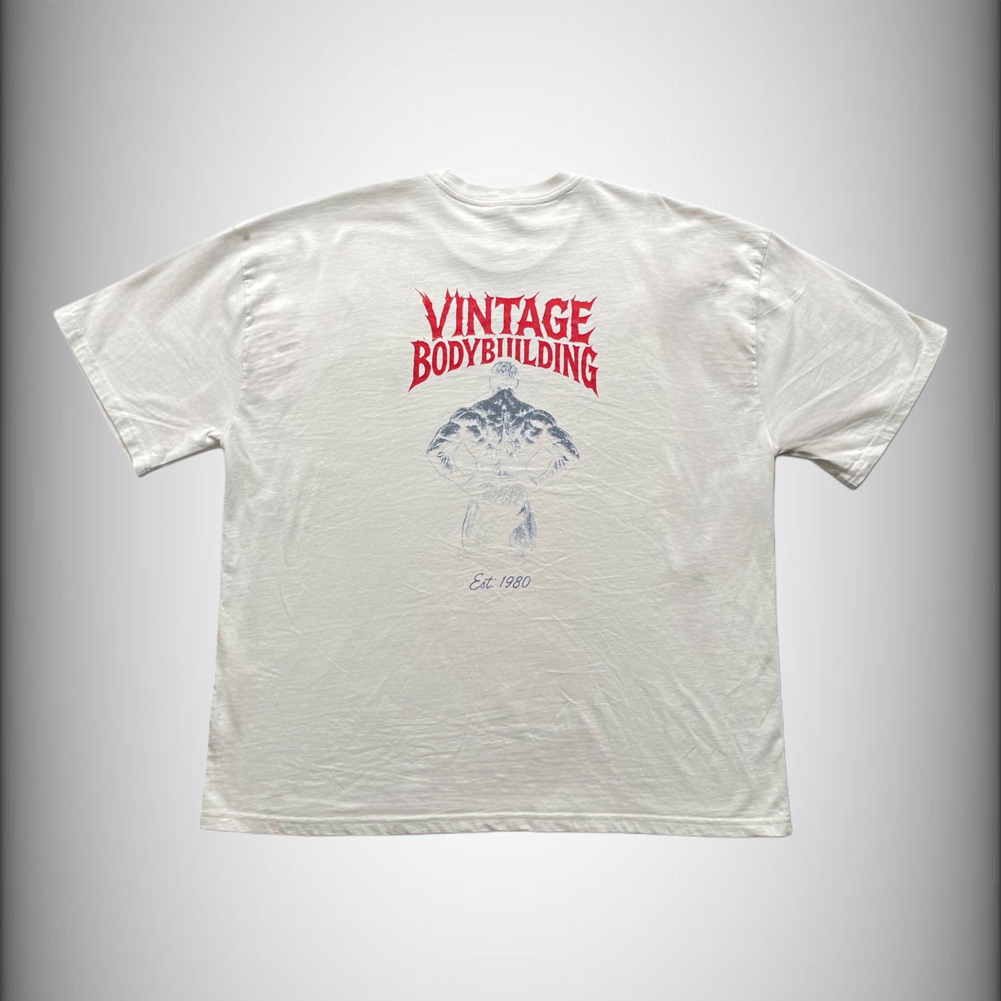 Oversized “Vintage Bodybuilding” Back print Tee