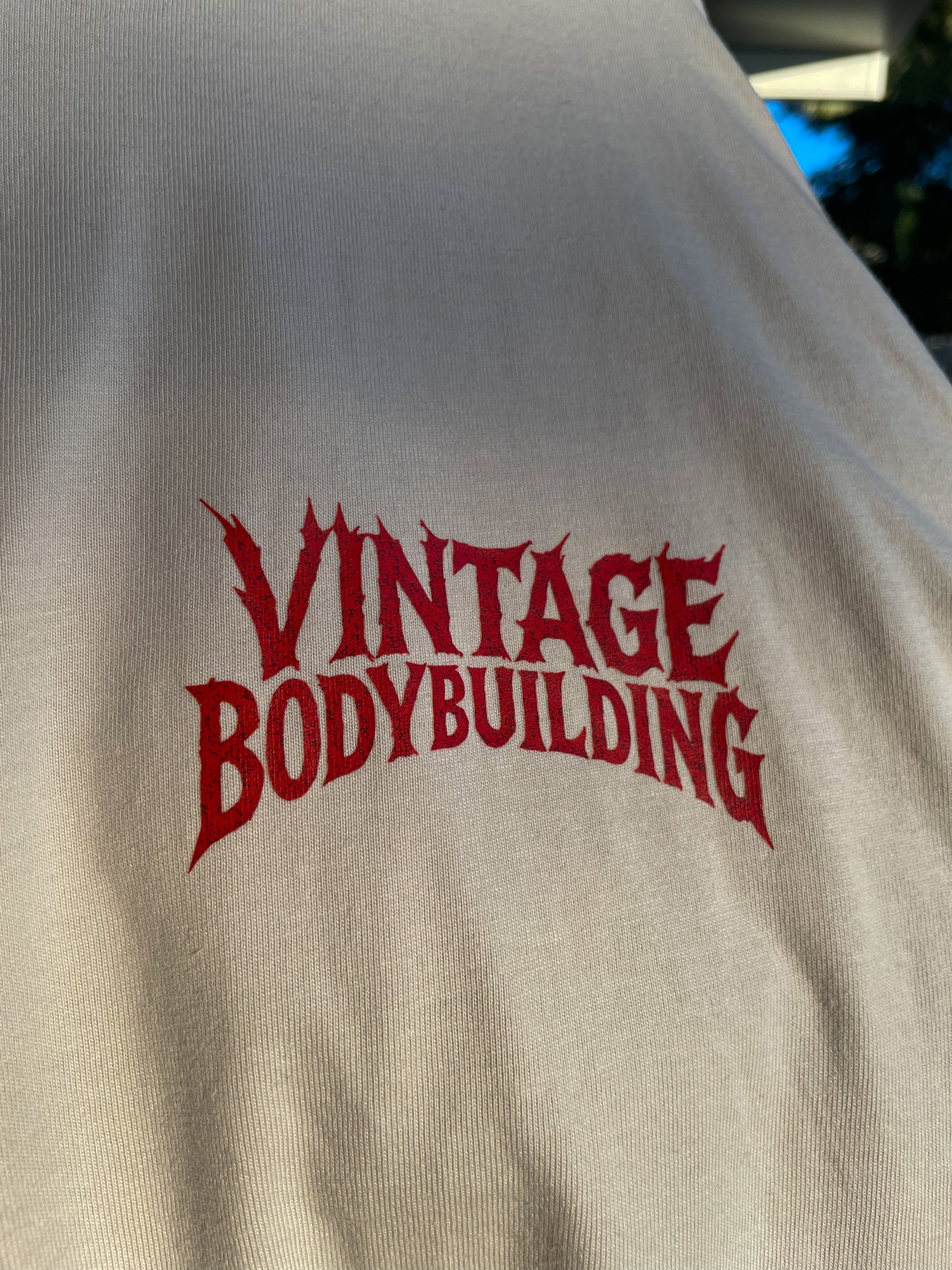Oversized “Vintage Bodybuilding” Back print Tee