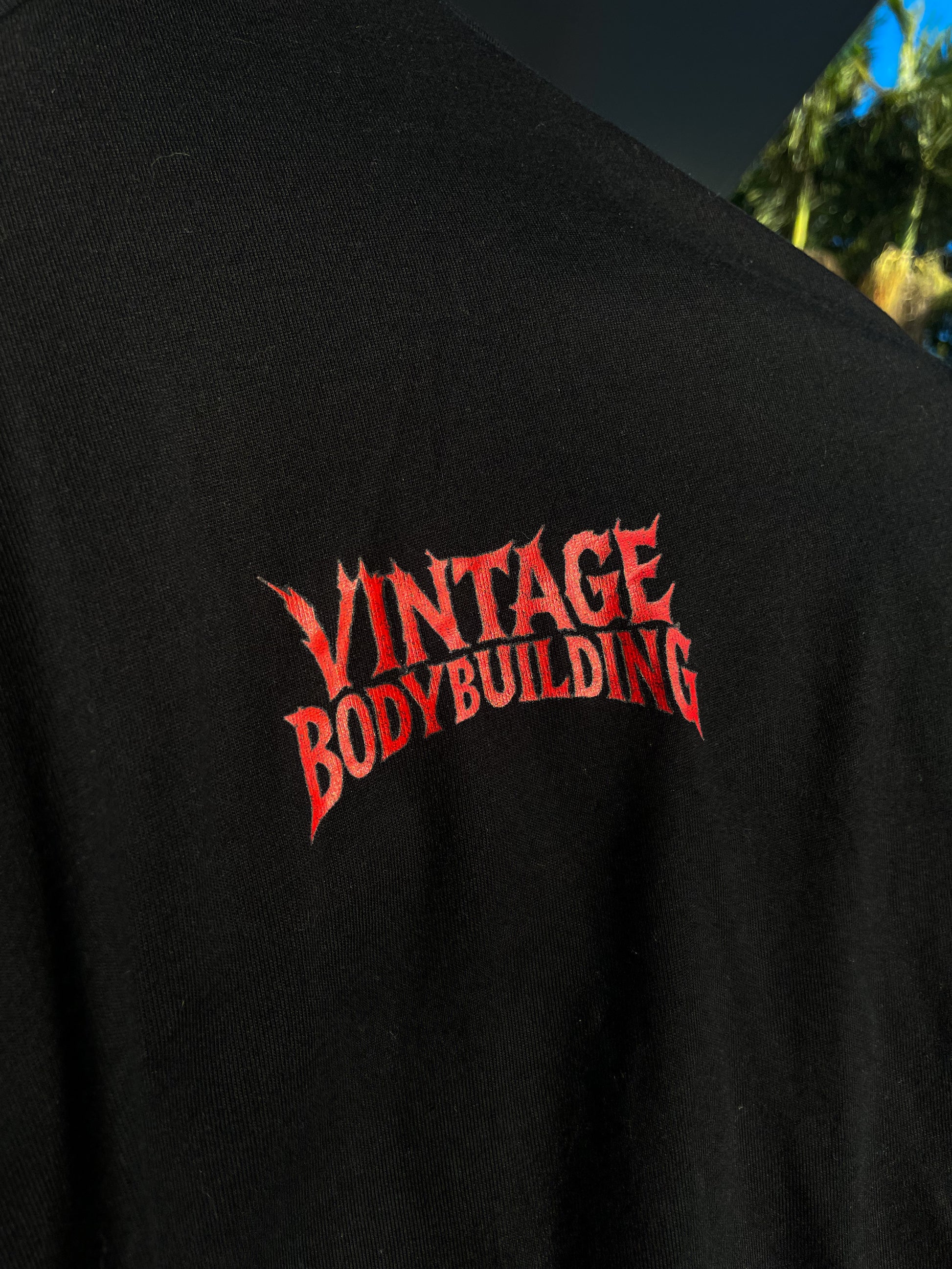 Oversized “Vintage Bodybuilding” Back print Tee